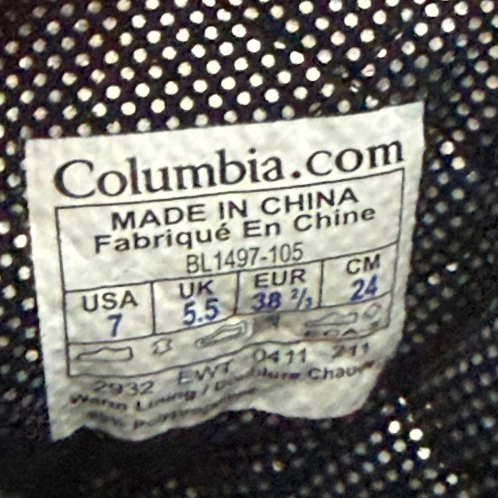 Columbia Omni-Heat Techlite Winter Boot Grey Waterproof Snow BL1497-105 Womens 7